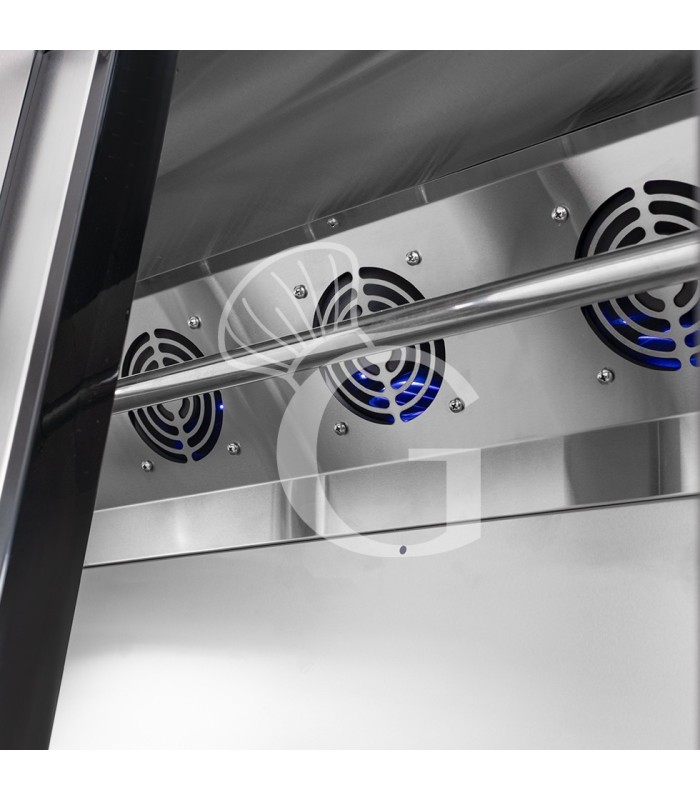 Armadio Refrigerato Professionale per Frollatura Carne +2°C / +10°C doppia porta vetro - 424 Lt, Lampada UV e Controllo Umidità