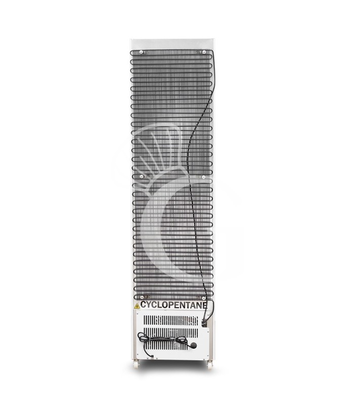 Armadio congelatore statico slim con porta vetro 208 LT, -18°C/-22°C, colore bianco