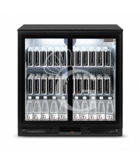 Vetrina frigo ventilata da banco o retrobanco orizzontale 2 porte scorrevoli 197 LT - temperatura +2°C/+10°C
