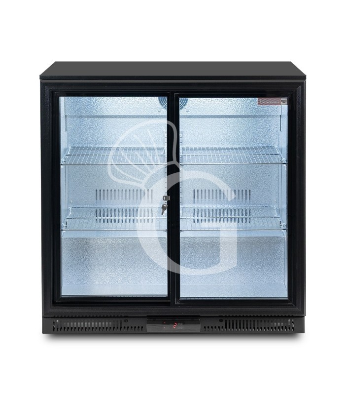 Vetrina frigo ventilata da banco o retrobanco orizzontale 2 porte scorrevoli 197 LT - temperatura +2°C/+10°C
