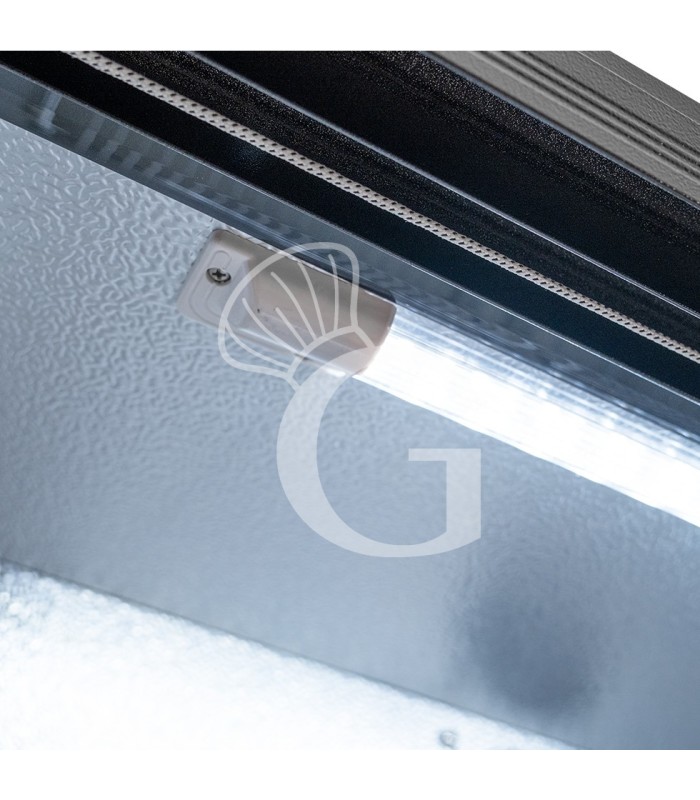 Vetrina frigo ventilata da banco o retrobanco orizzontale 2 porte scorrevoli 197 LT - temperatura +2°C/+10°C