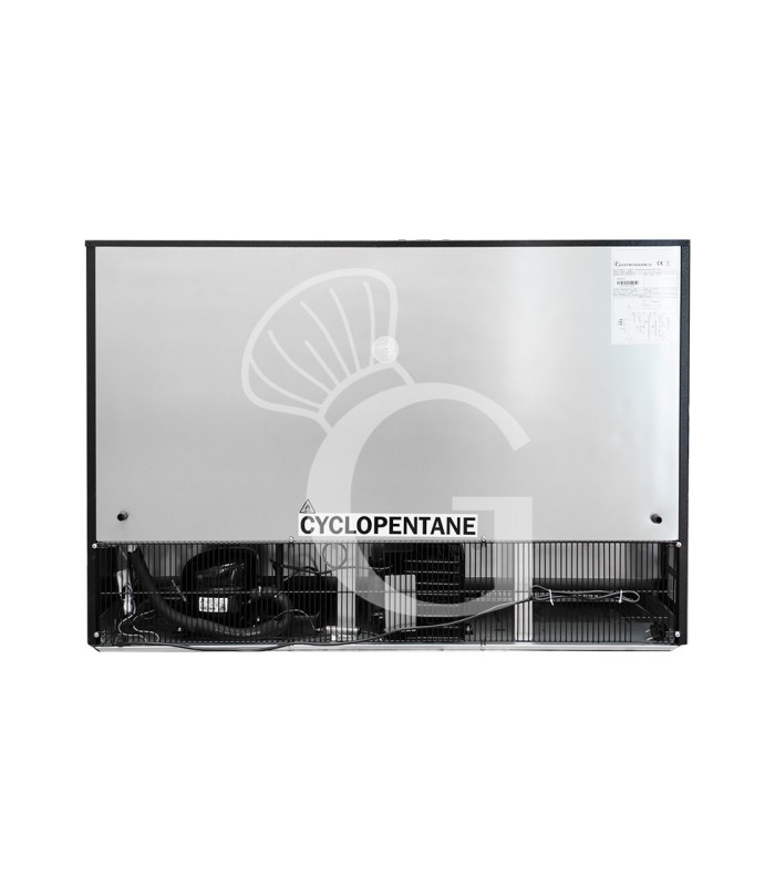Vetrina frigo ventilata da banco o retrobanco orizzontale, 3 porte battenti 295 LT - temperatura 2°C/+10°C