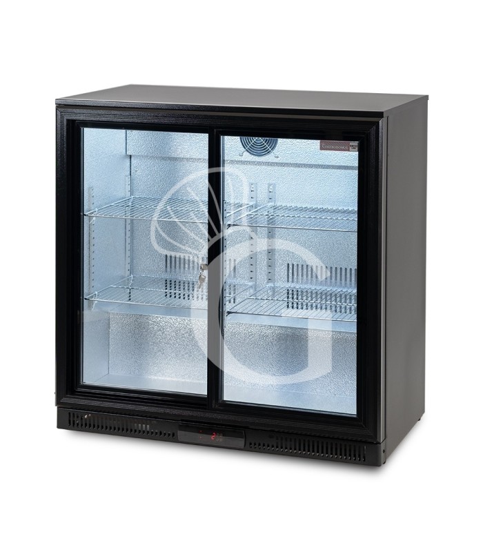Vetrina frigo ventilata da banco o retrobanco orizzontale 2 porte scorrevoli 197 LT - temperatura +2°C/+10°C