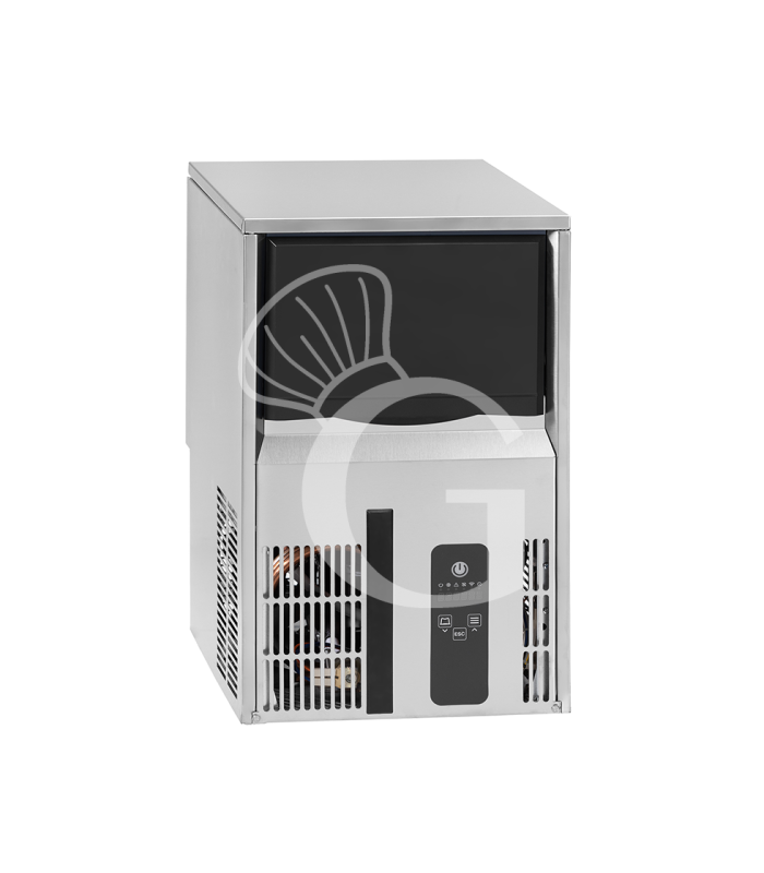 Macchina del ghiaccio monofase kg 30/24h cubetto pieno raffreddamento ad acqua