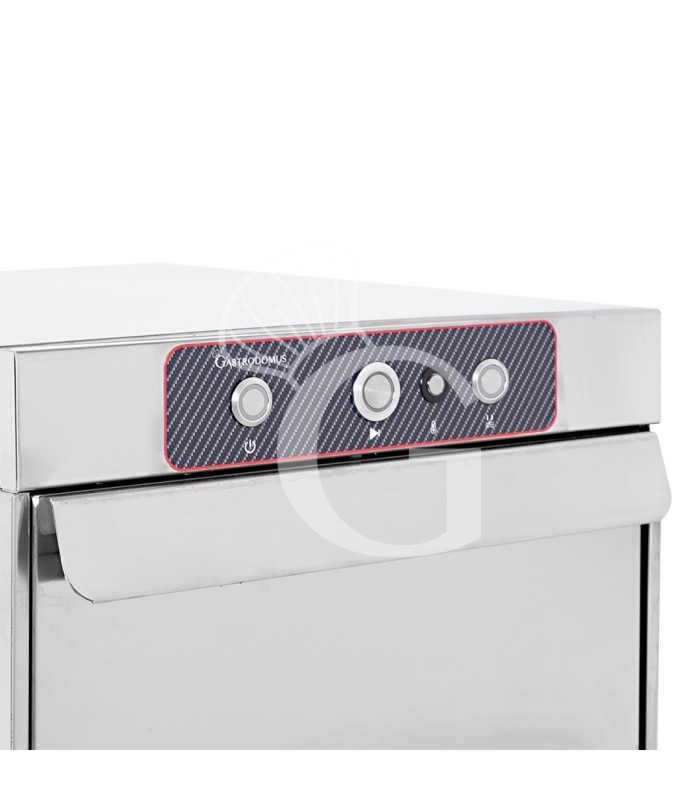 Lavabicchieri Professionale Ø400 mm H270 elettromeccanica a doppia parete, dosatore brillantante/detergente, pompa di scarico