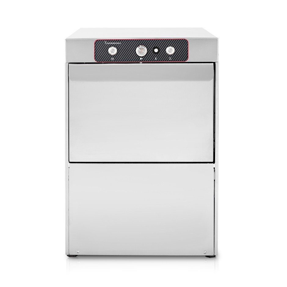 Lavabicchieri Professionale Ø400 mm H270 elettromeccanica a doppia parete, dosatore brillantante/detergente, pompa di scarico