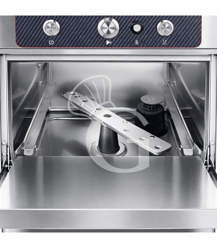 Lavabicchieri Professionale Ø400 mm H270 elettromeccanica a doppia parete, dosatore brillantante/detergente, pompa di scarico