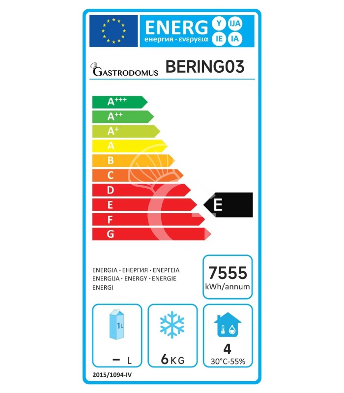 Abbattitore in acciaio inox monofase -18°/+3°C - 3 teglie o griglie GN 2/3