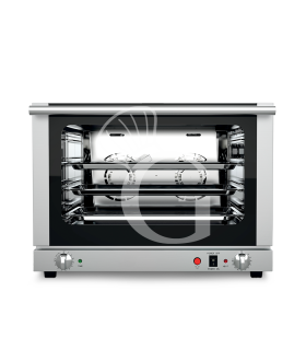 Forno elettrico, con umidificatore, comandi meccanici, porta a ribalta, monofase per 4 teglie GN1/1