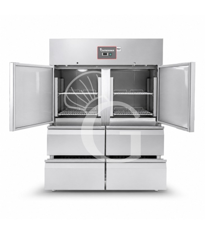 Armadio Refrigerato Ventilato con 2 porte e 4 Cassettoni -2°C/+8°C - 1333 LT classe energetica E