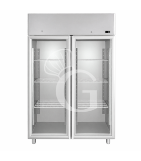 Armadio Refrigerato Ventilato 2 porte vetro -2°C/+10°C 1200 LT
