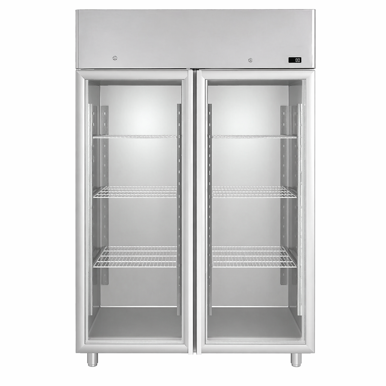 Armadio Refrigerato Ventilato 2 porte vetro -2°C/+10°C 1200 LT