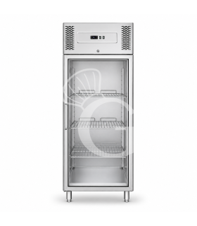 Armadio Congelatore Ventilato porta vetro -18°C/-22°C 650 LT, unità refrigerante a monoblocco