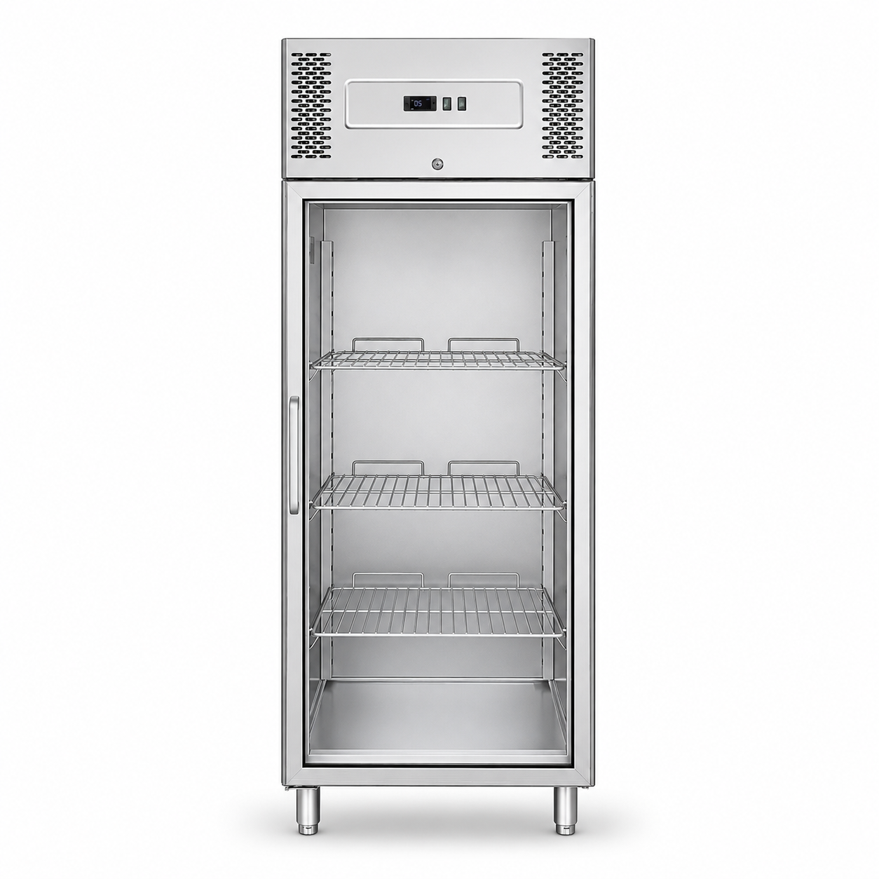 Armadio Congelatore Ventilato porta vetro -18°C/-22°C 650 LT, unità refrigerante a monoblocco