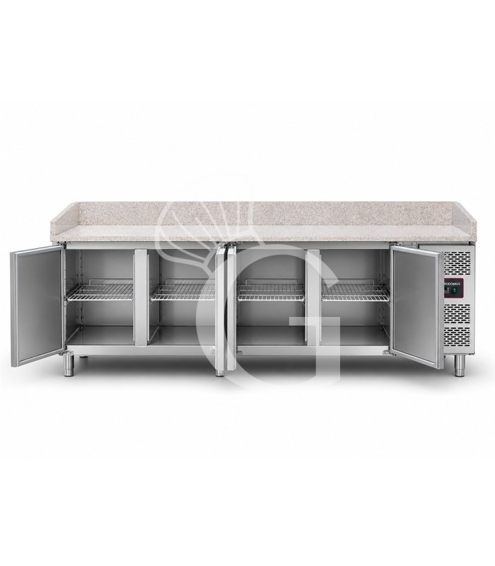 Banco Pizza refrigerato piano in granito 4 porte 770 LT