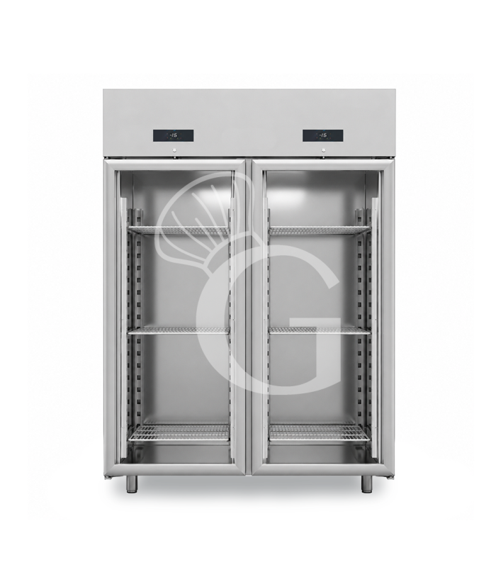 Armadio Refrigerato Ventilato doppia temperatura 2 porte vetro -2°/+10°C e -18°/-22°C