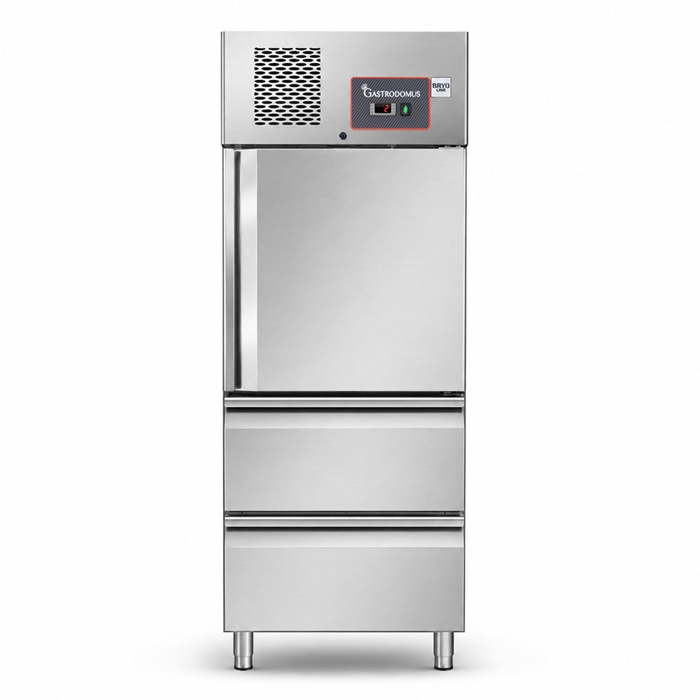 Armadio Refrigerato Ventilato con porta e 2 Cassettoni -2°C/+8°C - 650 LT classe energetica D