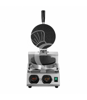 Macchina per cialde gelato o coni gelato con piastra di cottura in alluminio rivestito, 1kw, L 255 x P 460 x H 250 mm
