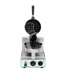 Macchina Waffle 1,3 KW struttura in acciaio inox piastra di cottura teflonata L 280 mm x P 520 mm x H 10/655 mm