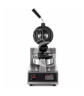 Piastra per panino salato o gelato, teflonata tonda, girevole – potenza1100w