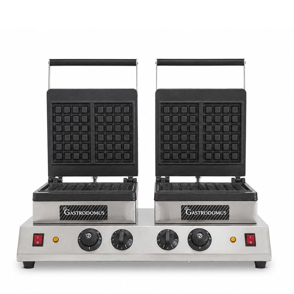 Piastra Waffle 2 Kw + 2 Kw doppia L 600 mm x P 450 mm x H 250 mm