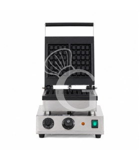 Piastra per waffle singola con potenza 2 Kw - L 300 x P 395 x H 265/500 mm