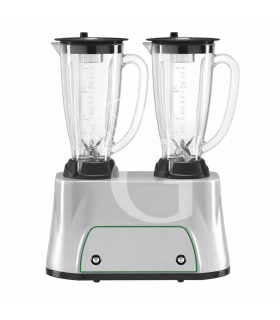 Frullatore 2 bicchieri in lexan 1,5 LT + 1,5 LT, 16.000 rpm, 0,35 KW + 0,35 KW L 380 mm x P 210 mm x H 490 mm