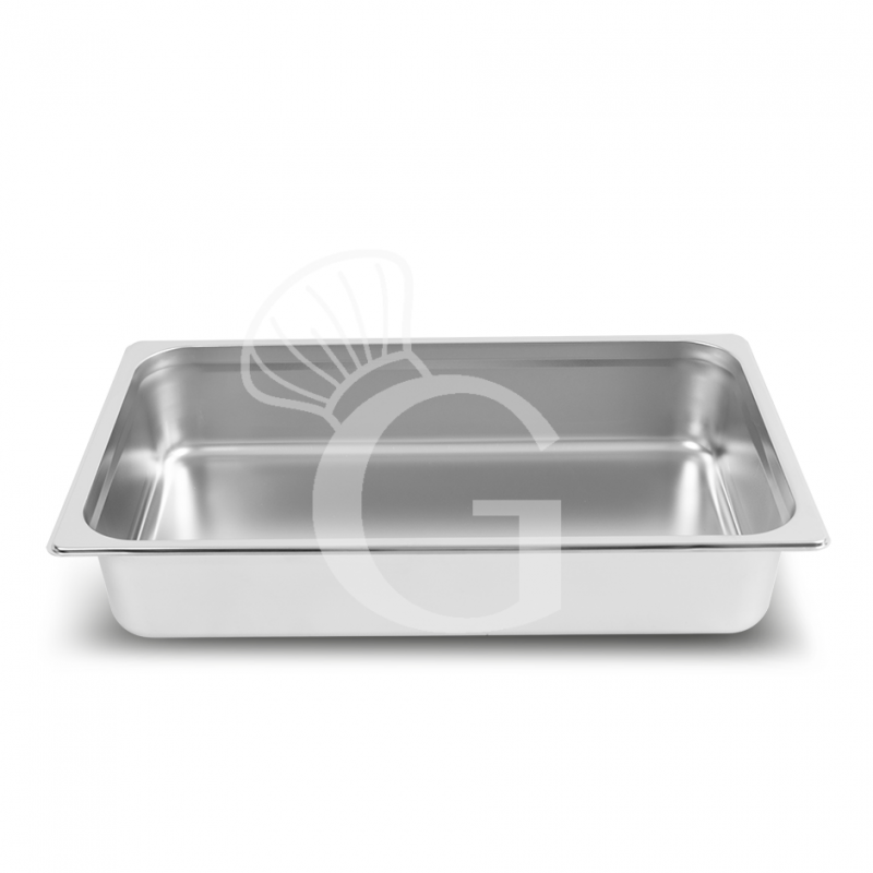 Bacinella in acciaio inox GN 1/1 L 530 mm x P 325 mm x H 100 mm