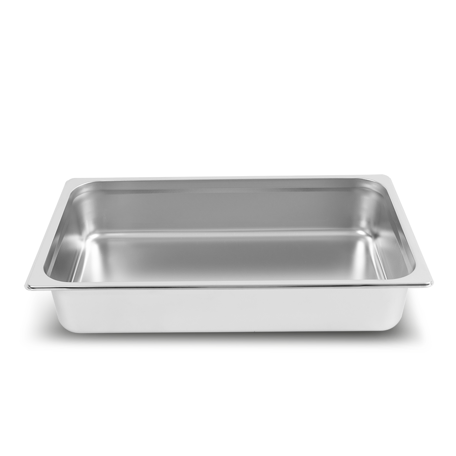 Bacinella in acciaio inox GN 1/1 L 530 mm x P 325 mm x H 100 mm