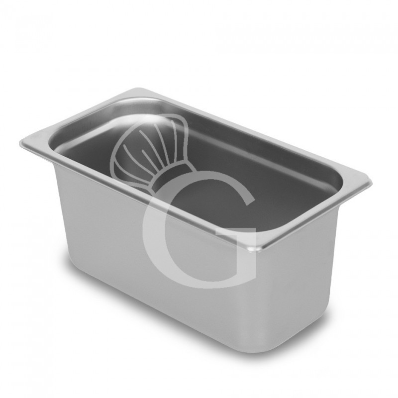 Bacinella in acciaio inox GN1/3 L 325 mm x P 176 mm x H 150 mm