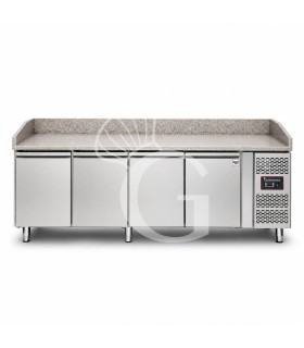 Banco Pizza refrigerato piano in granito 4 porte 770 LT