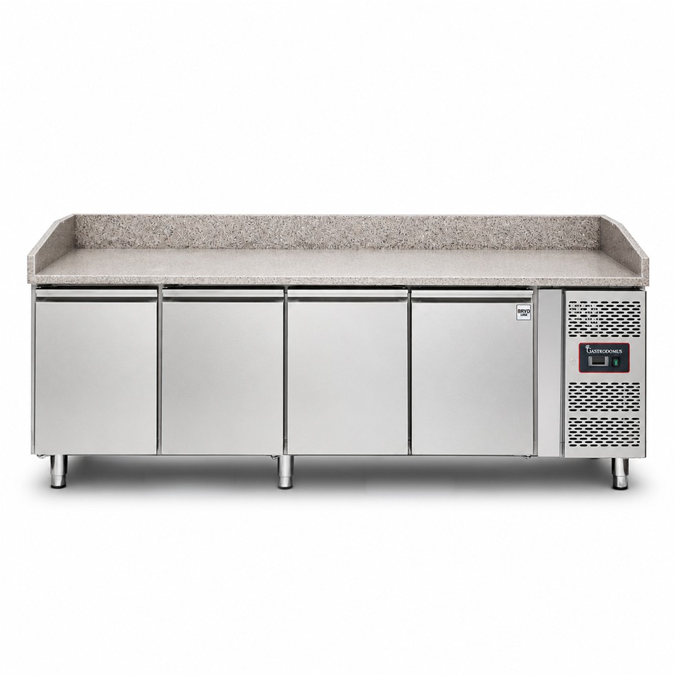 Banco Pizza refrigerato piano in granito 4 porte 770 LT