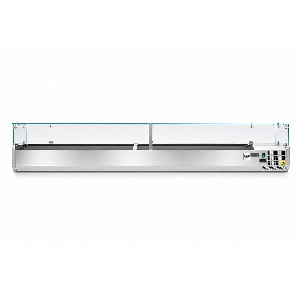 Vetrina refrigerata per pizzeria L 2520 mm per 12 bacinelle GN1/3