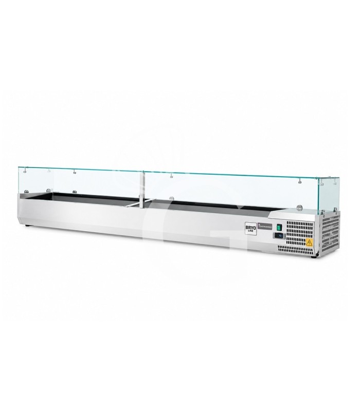 Vetrina refrigerata per pizzeria L 2520 mm per 12 bacinelle GN1/3