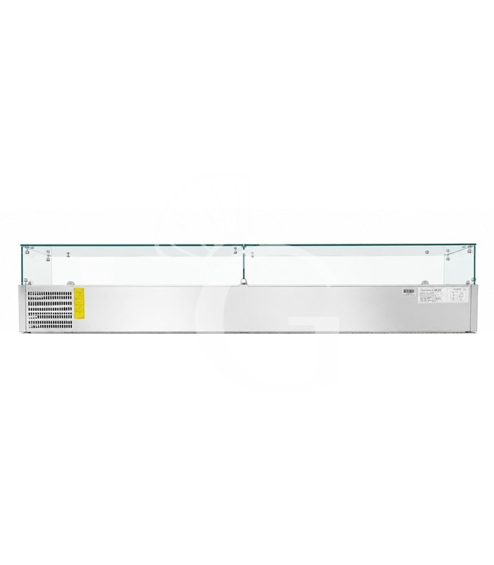 Vetrina refrigerata per pizzeria L 2520 mm per 12 bacinelle GN1/3