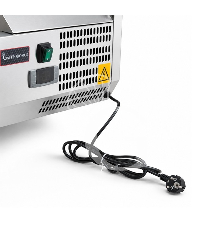 Vetrina refrigerata per pizzeria L 2520 mm per 12 bacinelle GN1/3