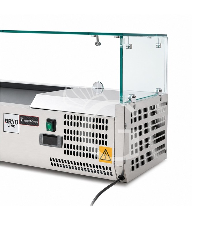 Vetrina refrigerata per pizzeria L 2520 mm per 12 bacinelle GN1/3