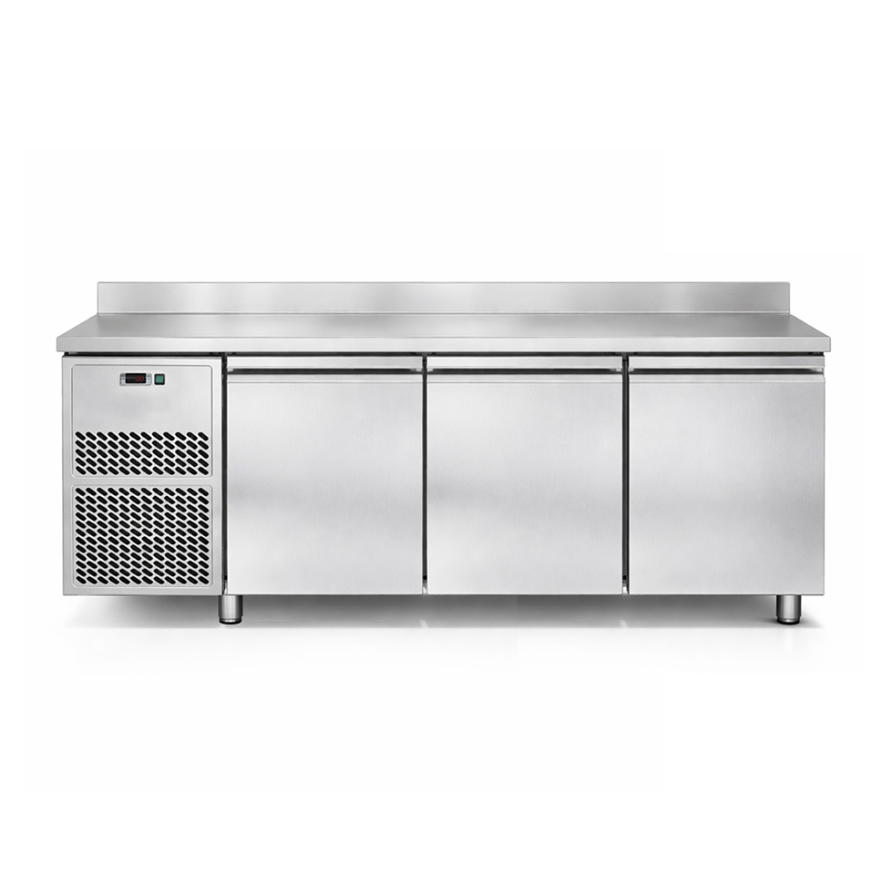 Tavolo Refrigerato 3 porte alzatina Prof. 600 mm -18°C/-22°C motore a sinistra classe energetica D