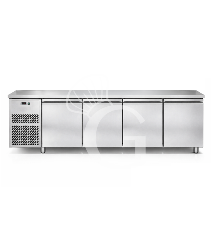 Tavolo Refrigerato 4 porte Prof. 700 0°C/+10°C motore a sinistra classe energetica A
