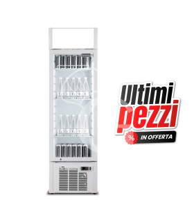 Frigo Bibite Ventilato 1 porta battente con Canopy 249 LT 2°C/+8°C colore bianco
