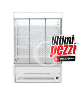 Murale espositivo ventilato Ettore con porte battenti, Temperatura +1°/+10°C, L 1940 mm