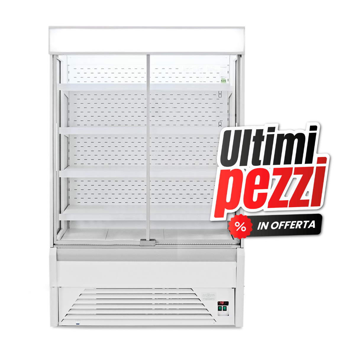 Murale espositivo ventilato Ettore con porte scorrevoli Temperatura +1°/+10°C L 1630 mm