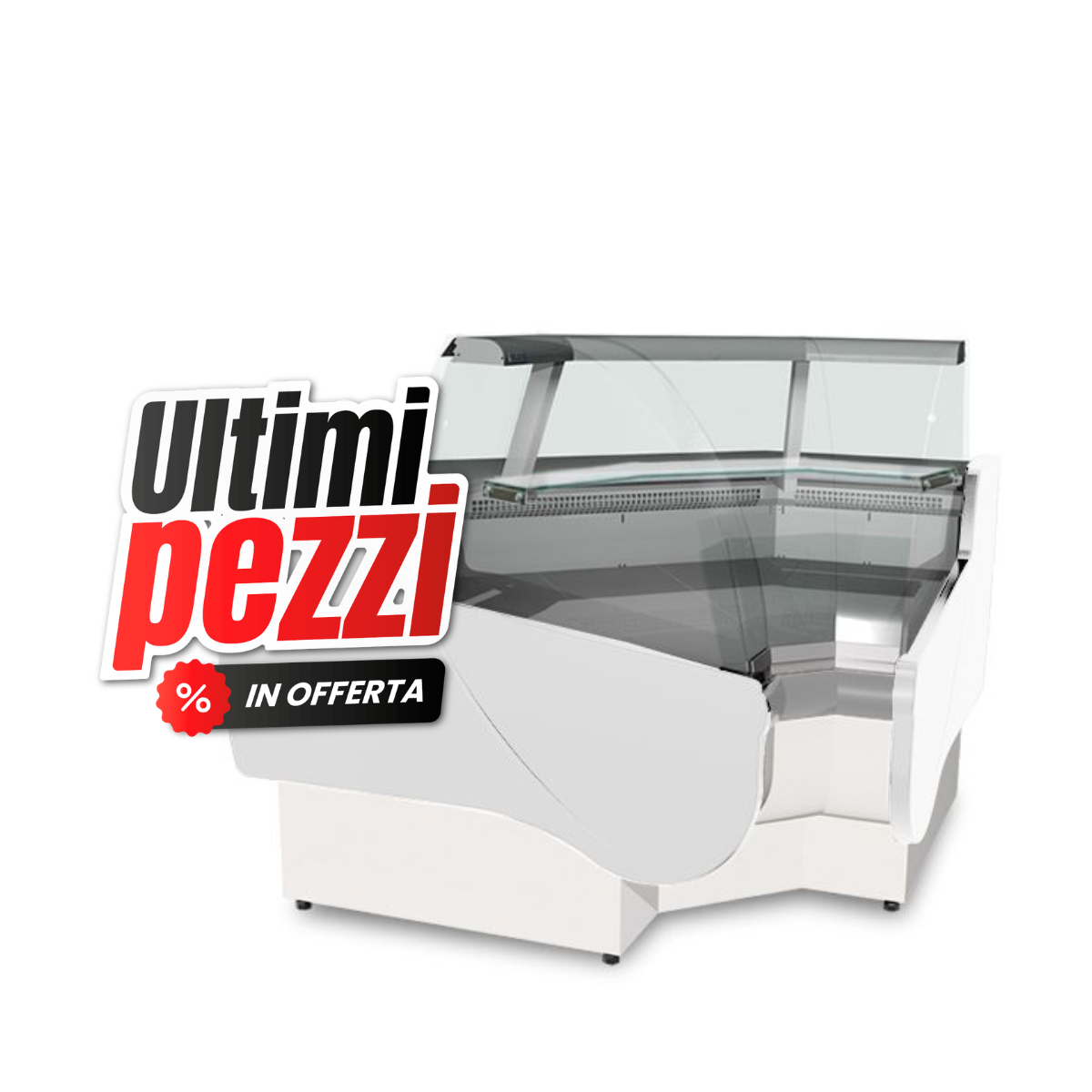 Vetrina angolo interno ventilata Nancy +1°/+10°C L 1340 mm full optional