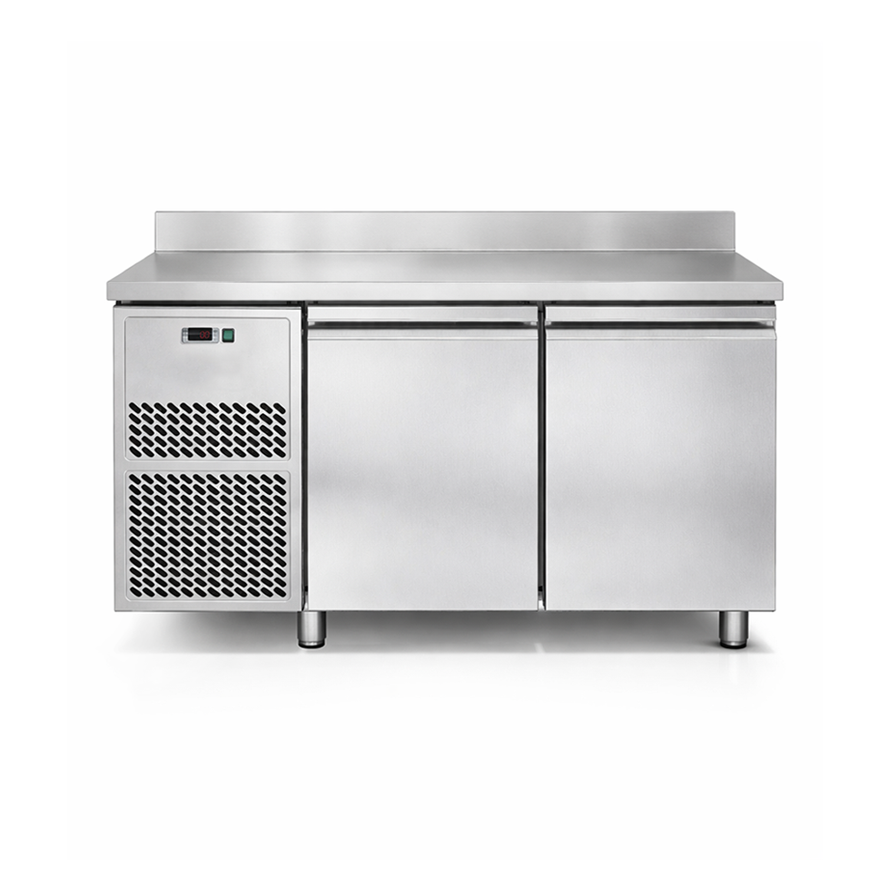 Tavolo Refrigerato 2 porte alzatina Prof. 700 mm -18°C/-22°C motore a sinistra classe energetica C