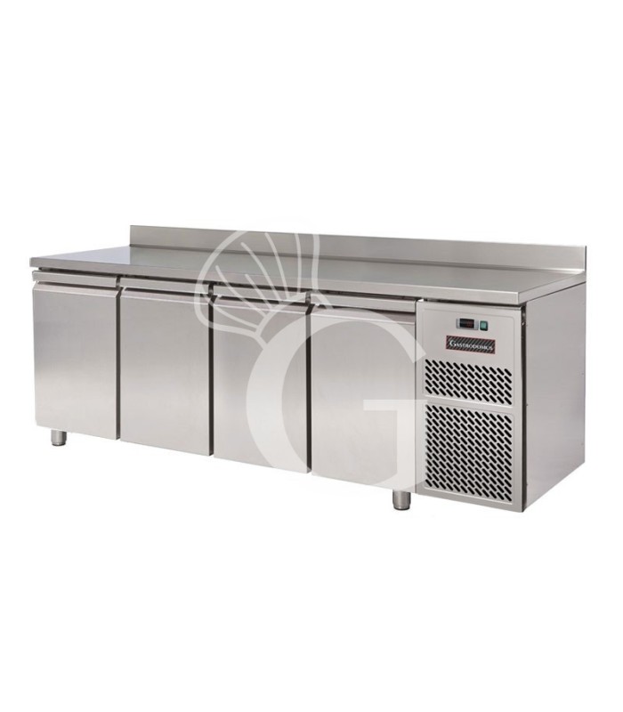 Tavolo frigo 4 porte alzatina Prof. 700 mm 0°C/+10°C motore remoto