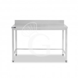 Tavolo inox con alzatina L 1200 mm x P 800 mm x H 965 mm