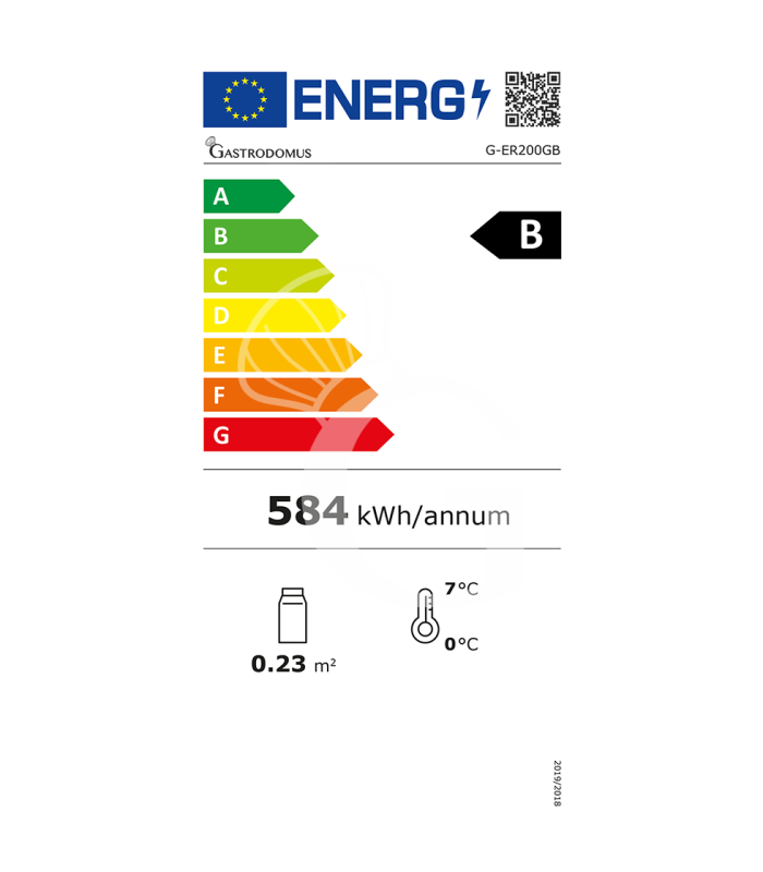 Armadio refrigerato statico - porta vetro - temperatura +2°C/+8°C - capacità 130 LT colore nero