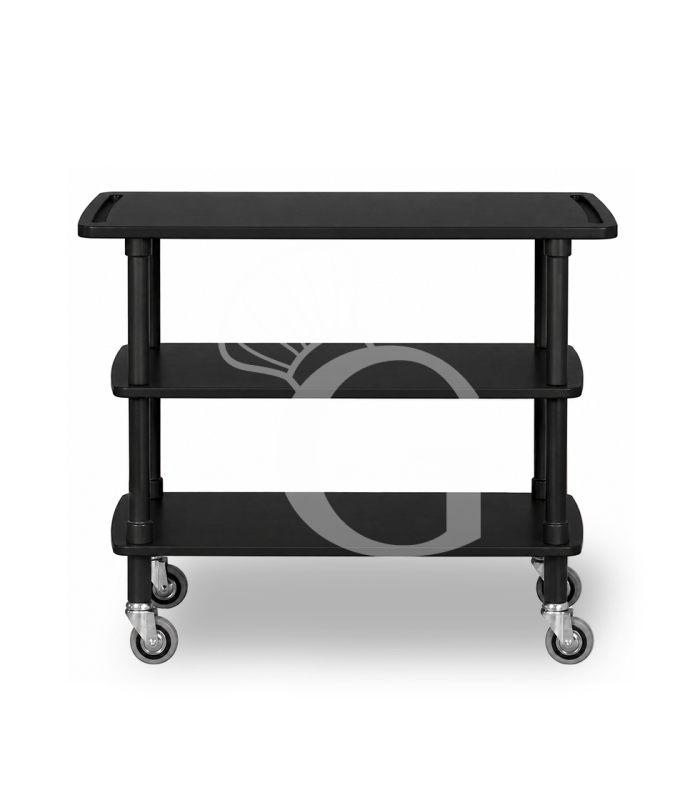 Carrello di servizio in legno con 3 ripiani L 1100 mm x P 400 mm x H 890 mm