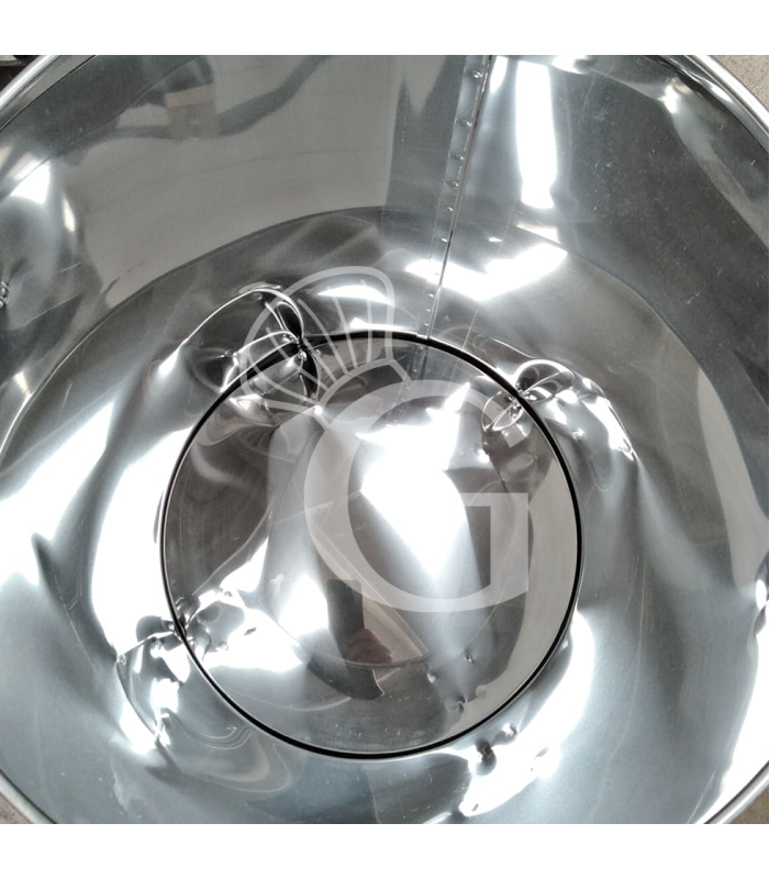 Portarifiuti in acciaio inox diametro 390 mm con ruote 63 LT- SECONDA SCELTA