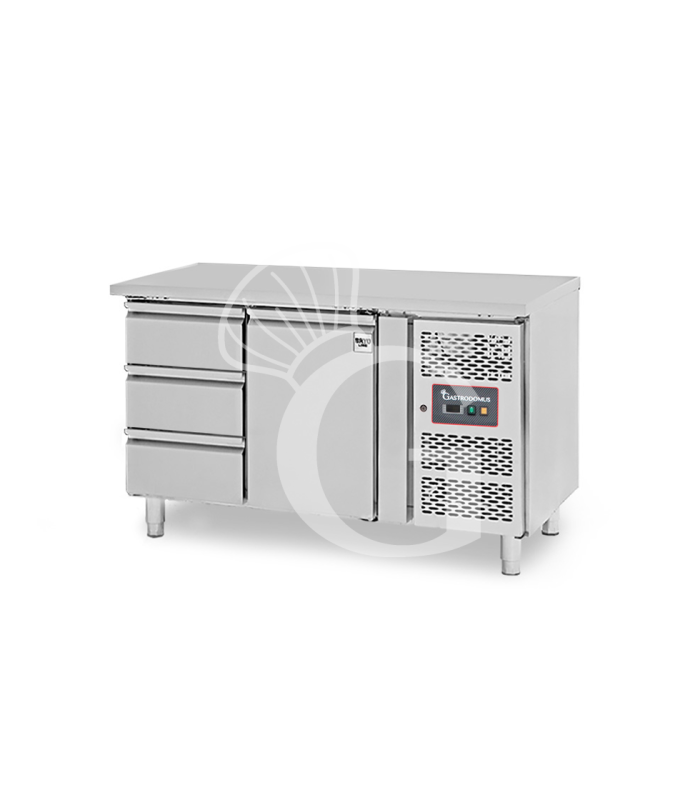 Tavolo Refrigerato 3 cassetti 1 porta -18°C/-22°C - Prof. 700 mm